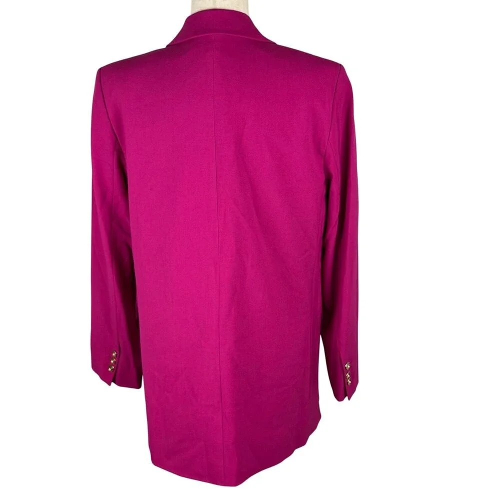 Michael Kors Pink Gold Button Blazer Jacket Womens‎ Size 10